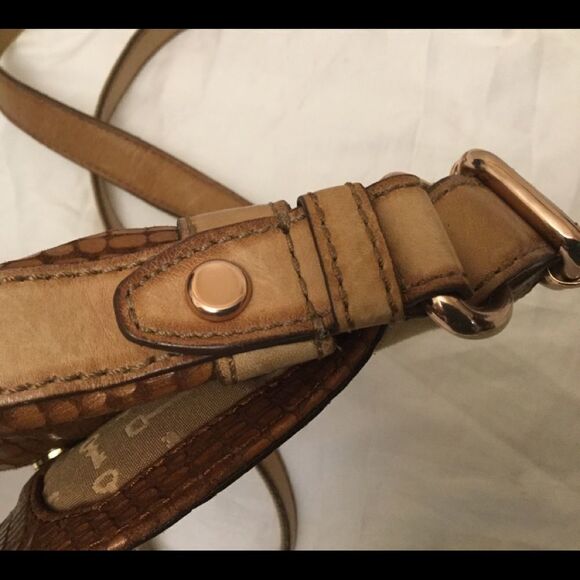 Fossil Crossbody Bag Brown Crocodile Embossed - Picture 7 of 9